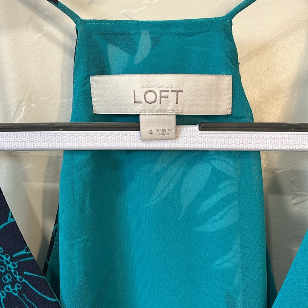 LOFT Turquoise Floral Maxi Dress - Picture 5 of 8